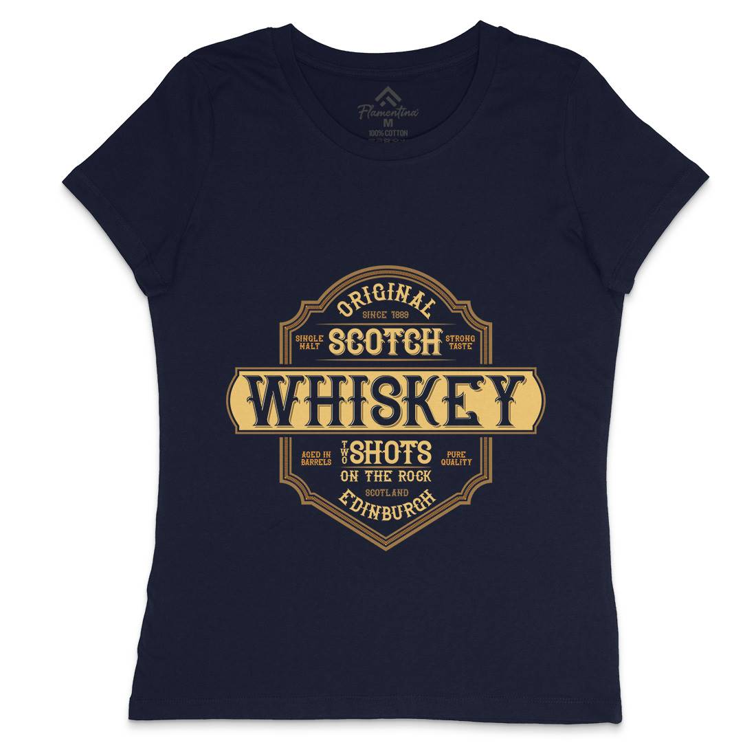 Scotch Whiskey Womens Crew Neck T-Shirt Drinks B373
