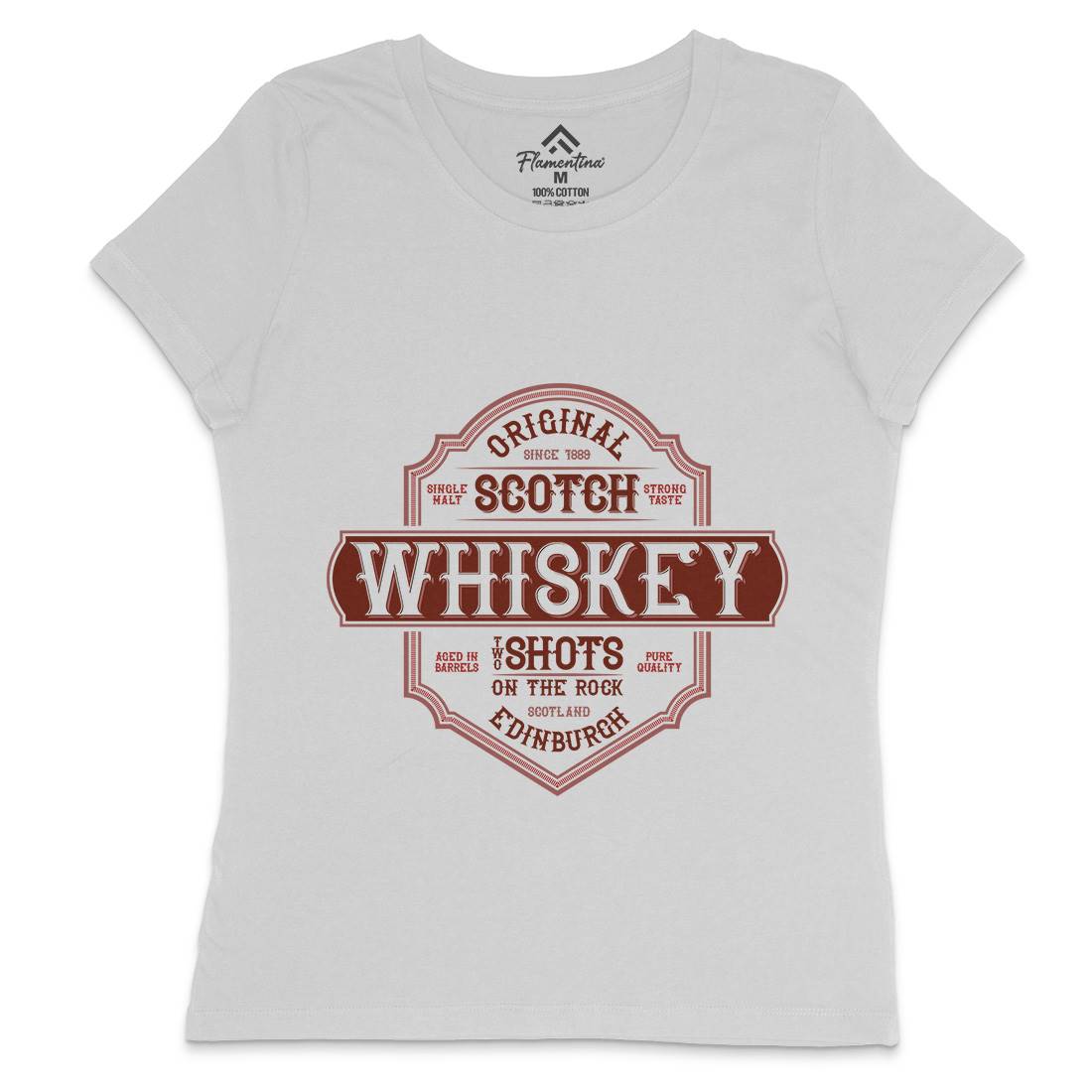 Scotch Whiskey Womens Crew Neck T-Shirt Drinks B373