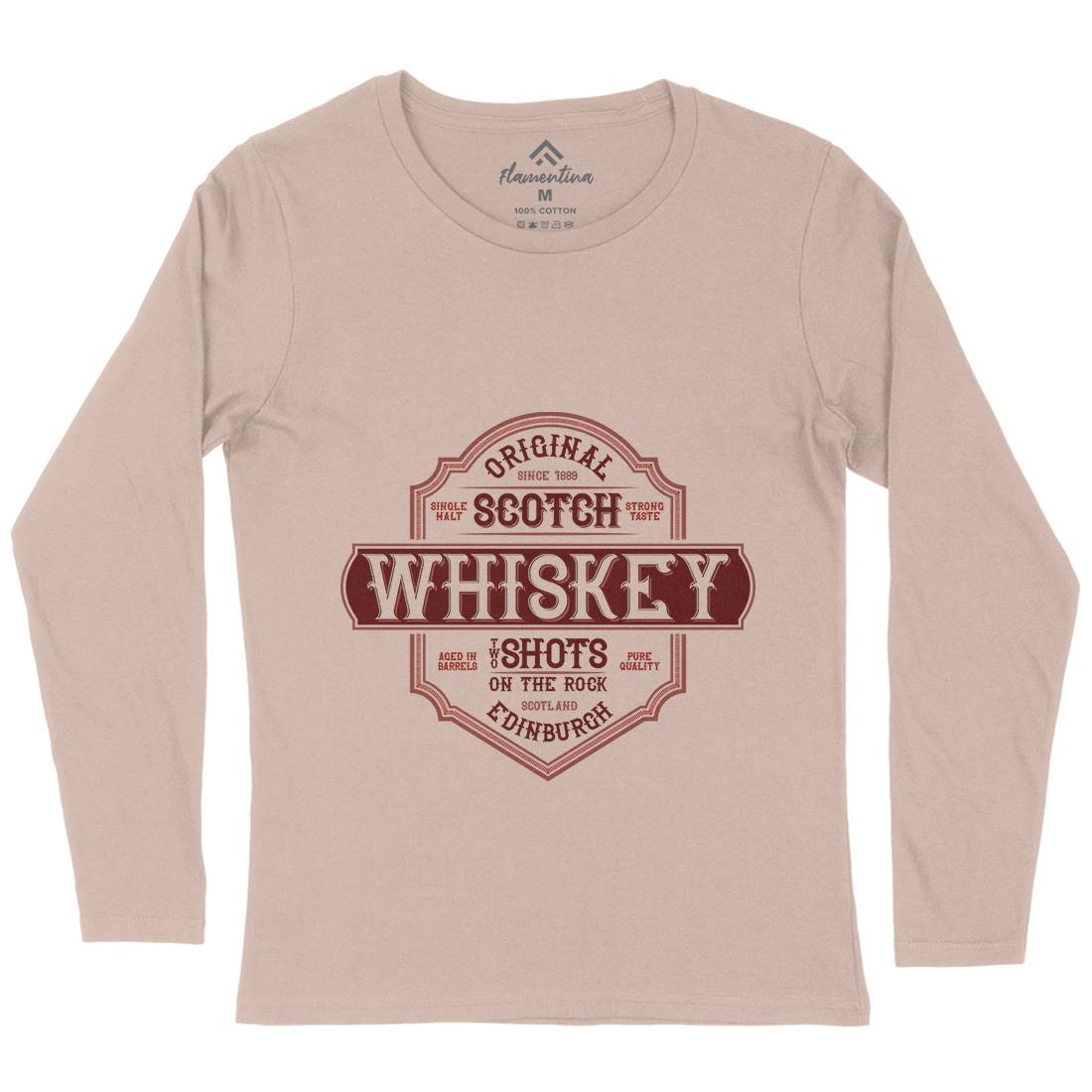 Scotch Whiskey Womens Long Sleeve T-Shirt Drinks B373