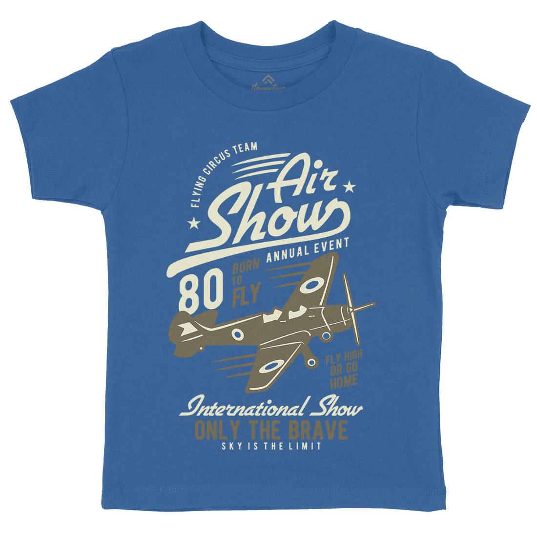 Air Show Airplane Kids Crew Neck T-Shirt Vehicles B378