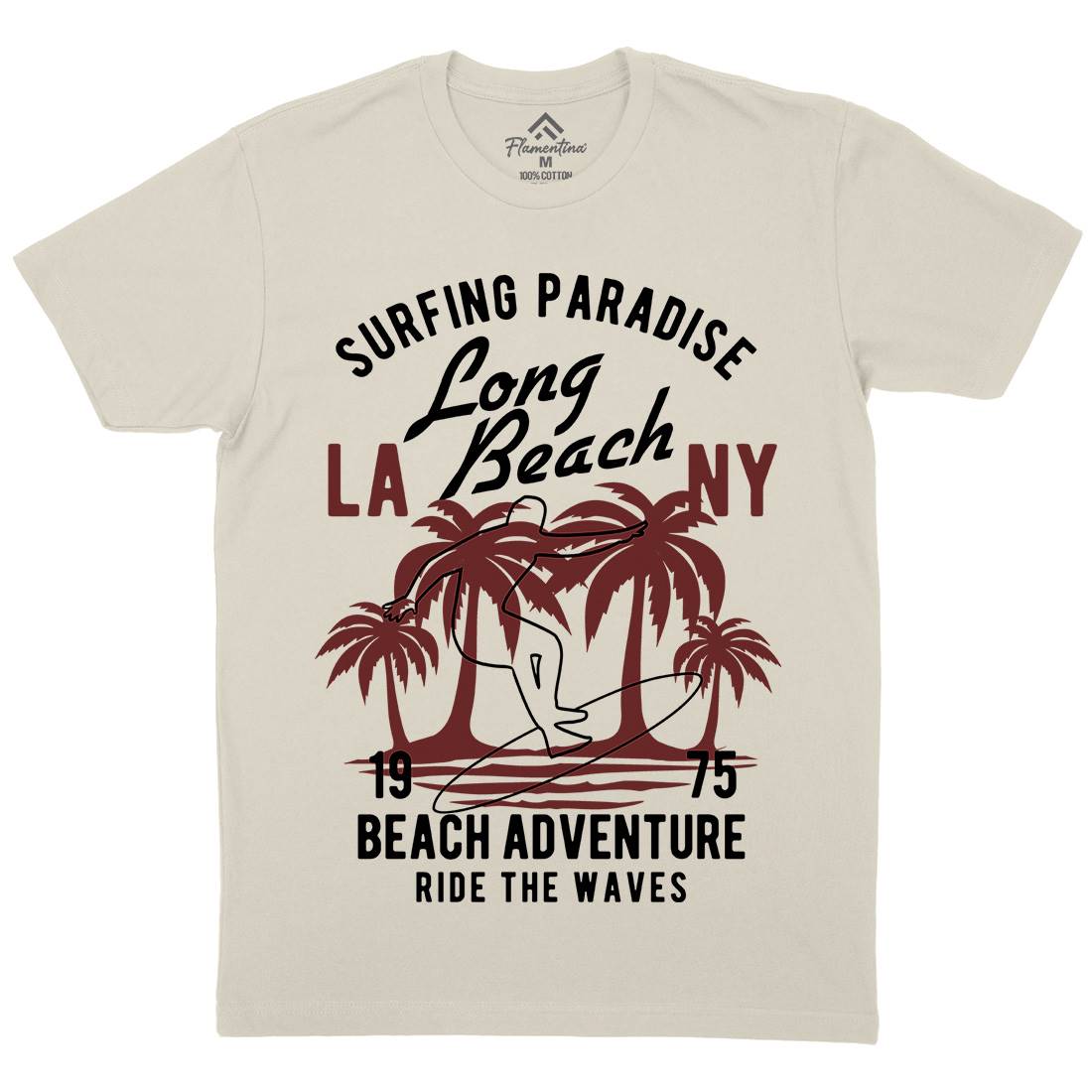Adventure Mens Organic Crew Neck T-Shirt Surf B379