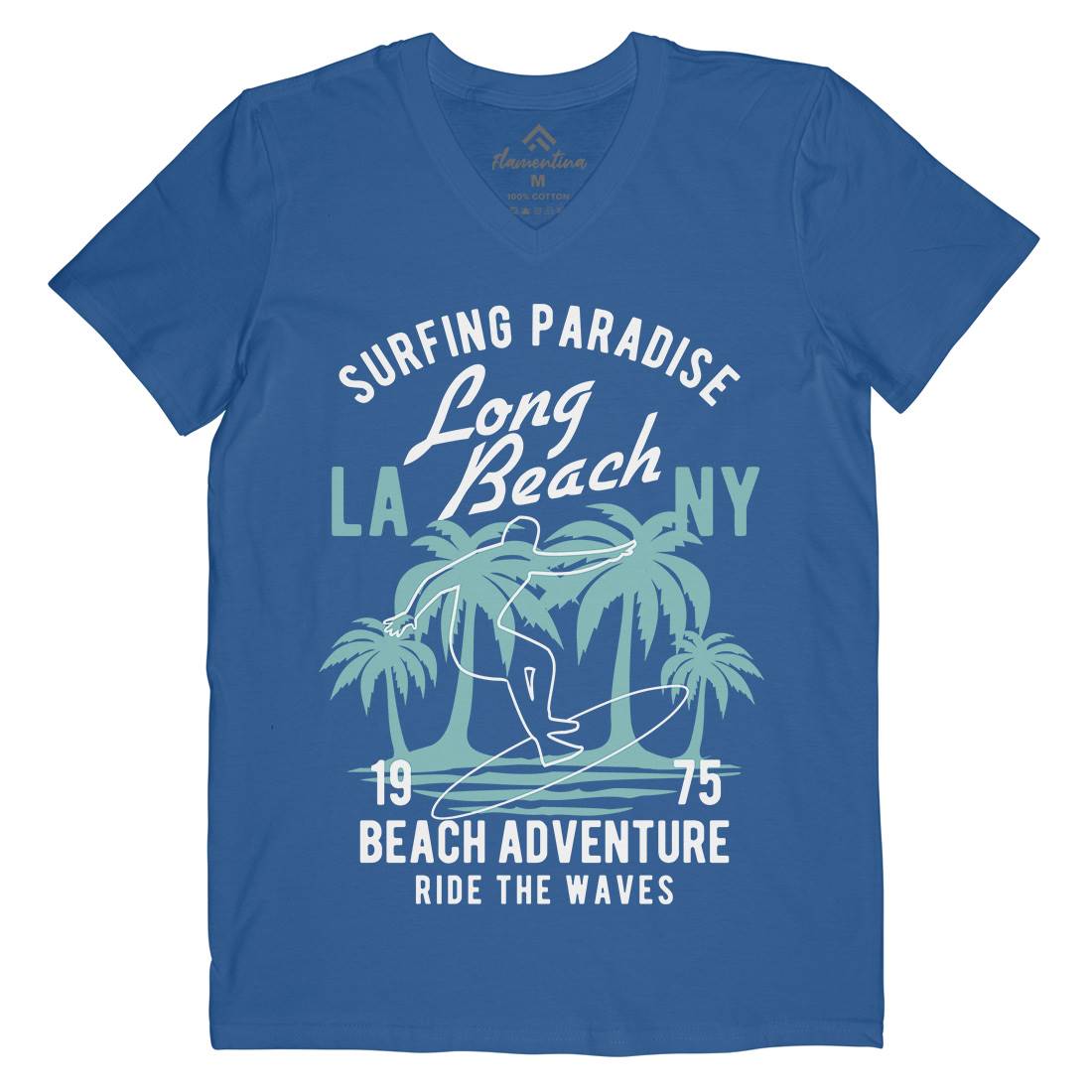 Adventure Mens V-Neck T-Shirt Surf B379