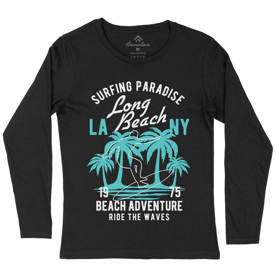 Adventure Womens Long Sleeve T-Shirt Surf B379