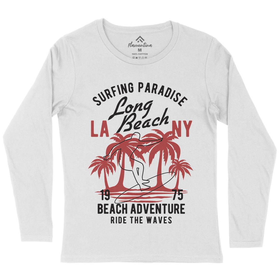 Adventure Womens Long Sleeve T-Shirt Surf B379