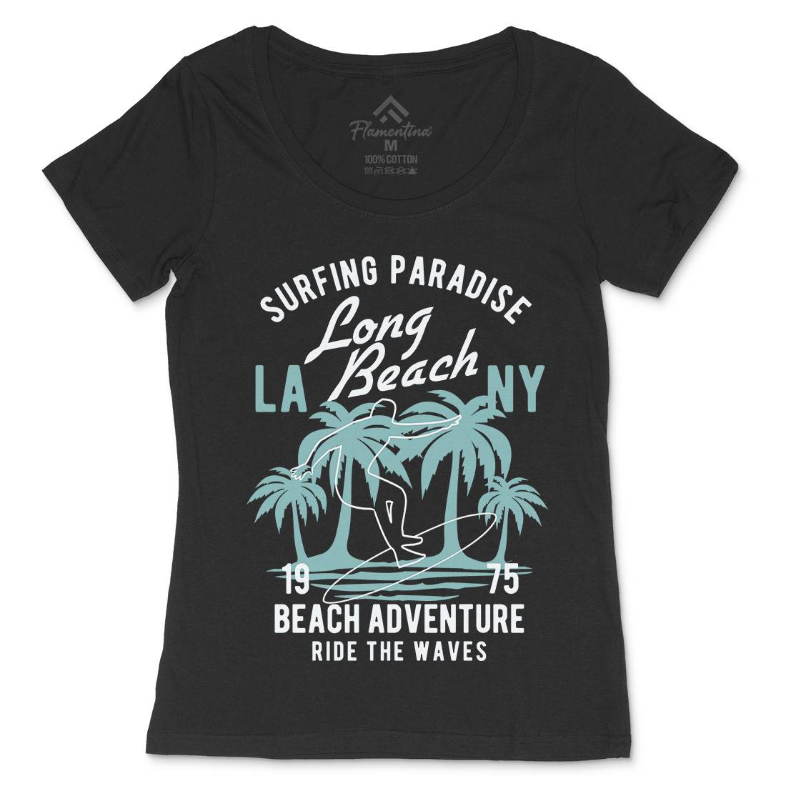 Adventure Womens Scoop Neck T-Shirt Surf B379