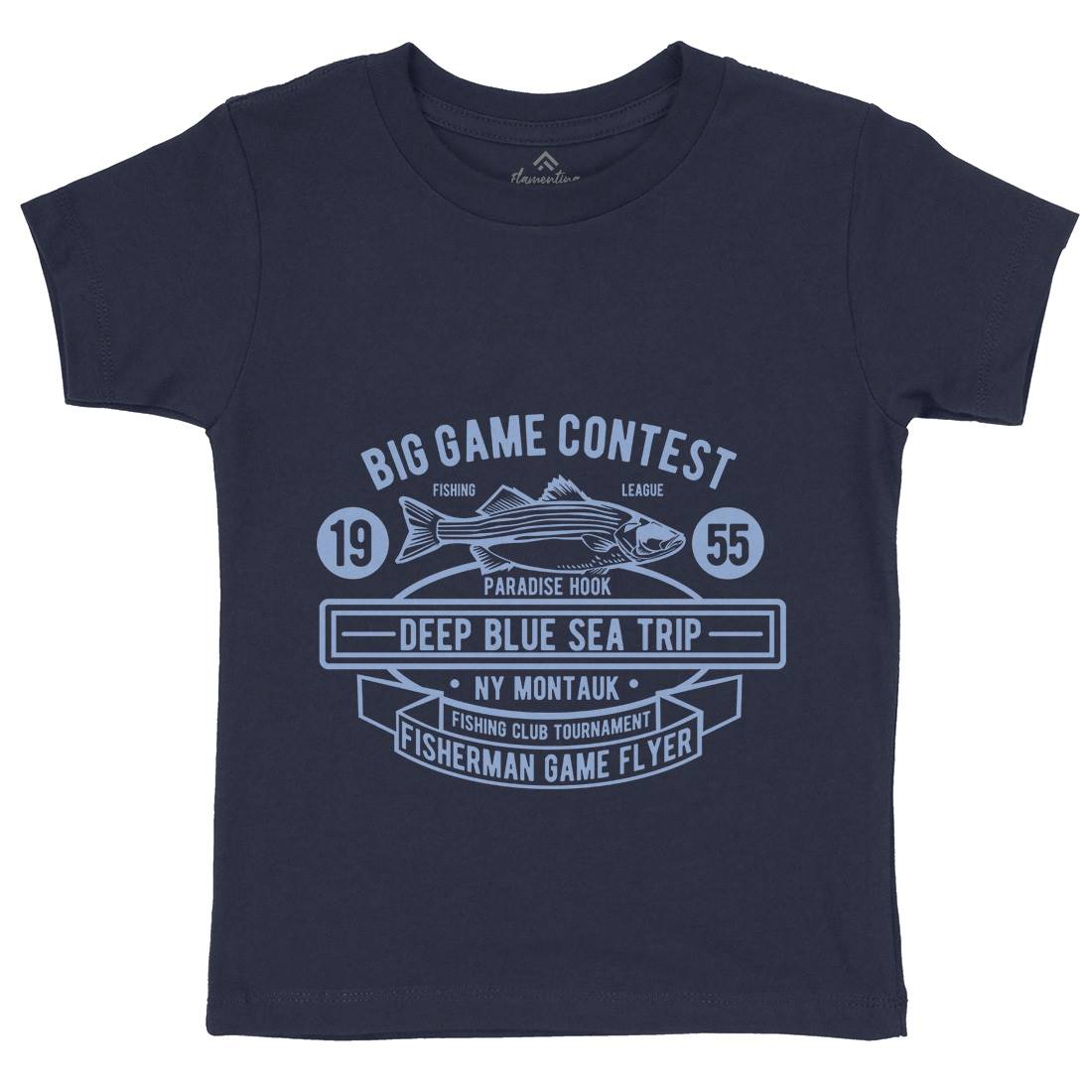 Big Game Contest Kids Organic Crew Neck T-Shirt Fishing B380