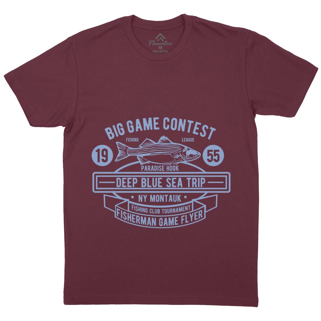 Big Game Contest Mens Crew Neck T-Shirt Fishing B380