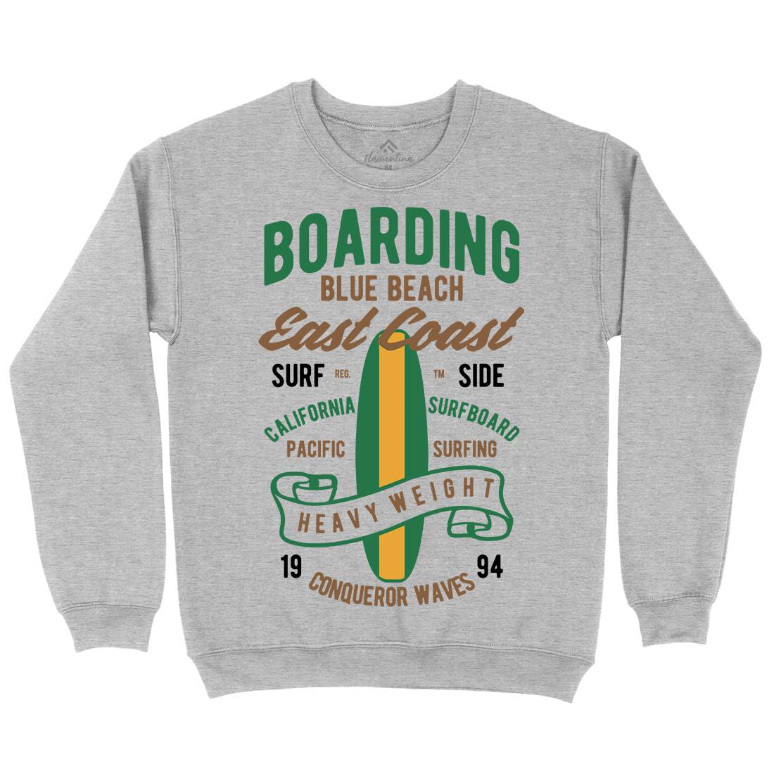 Boarding Blue Kids Crew Neck Sweatshirt Surf B381