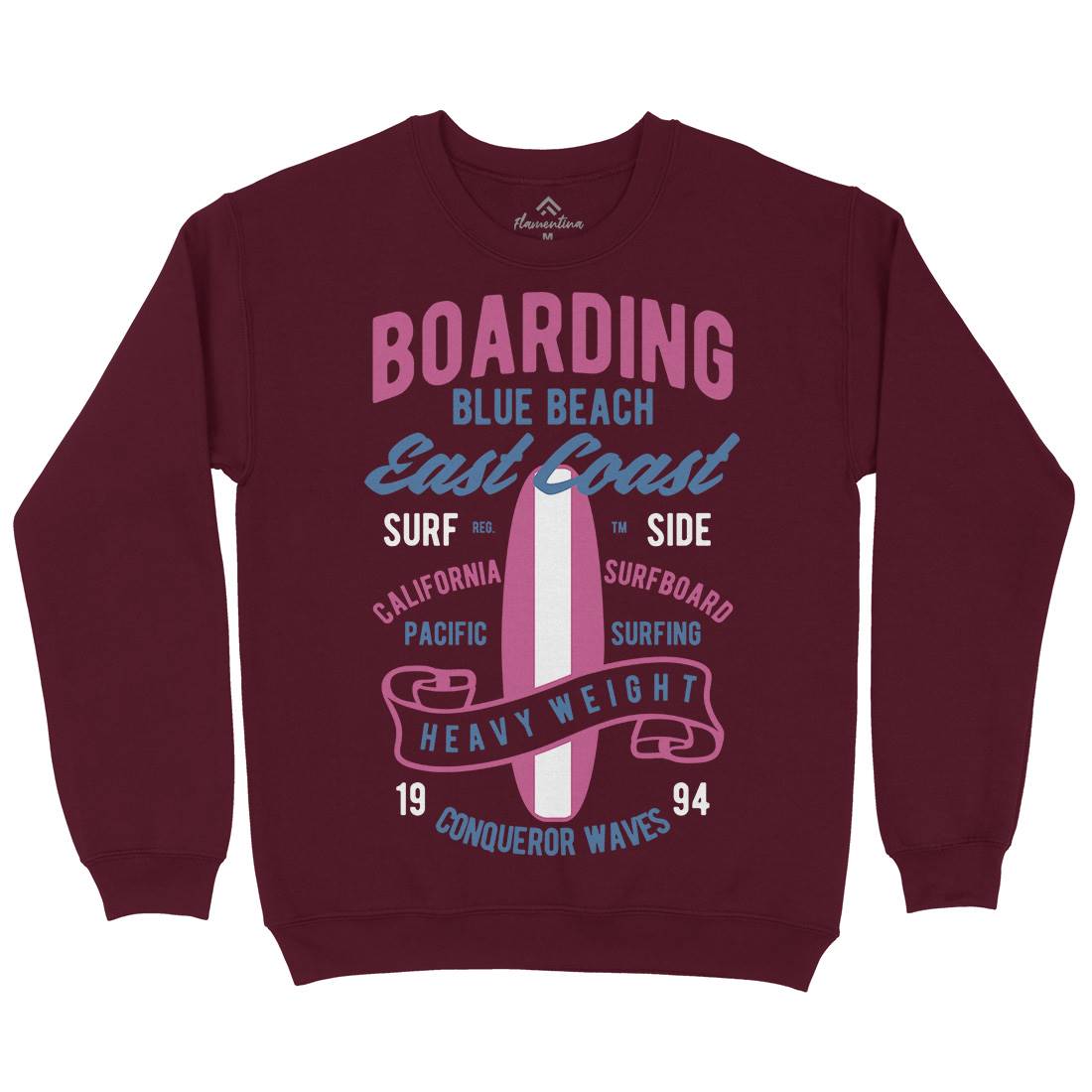 Boarding Blue Kids Crew Neck Sweatshirt Surf B381