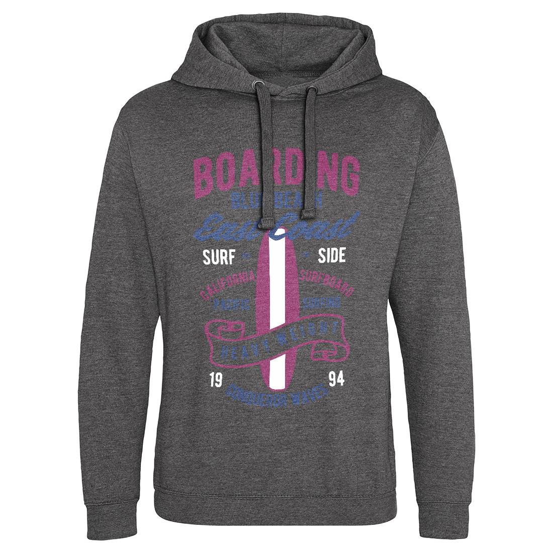 Boarding Blue Mens Hoodie Without Pocket Surf B381