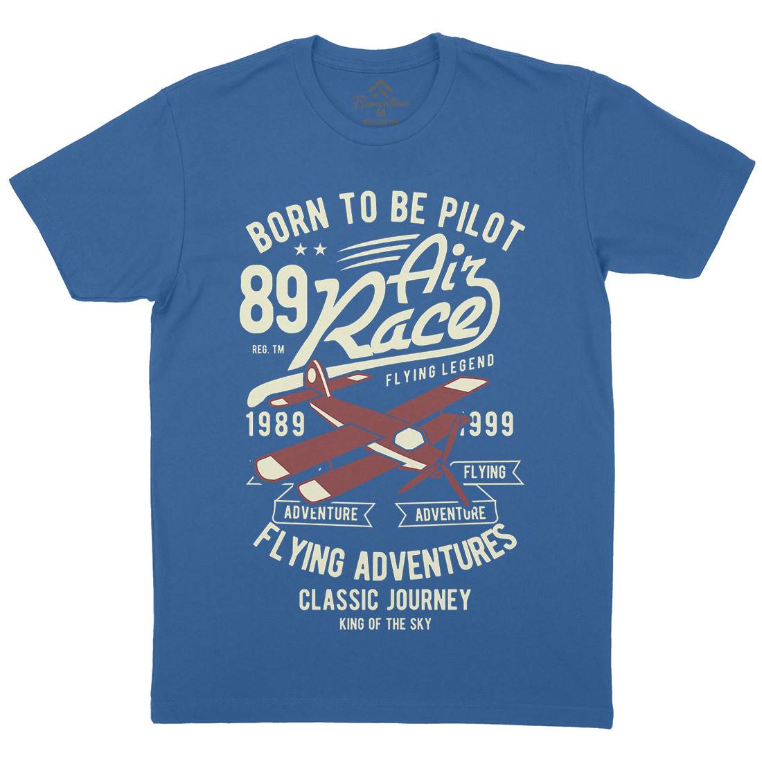 Born To Be Pilot Mens Crew Neck T-Shirt Vehicles B382