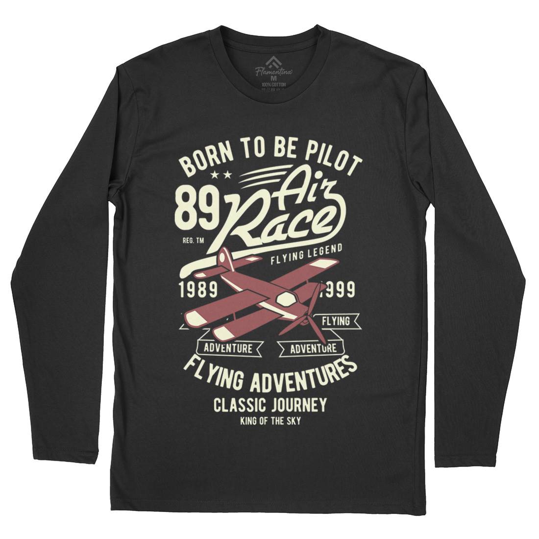 Born To Be Pilot Mens Long Sleeve T-Shirt Vehicles B382