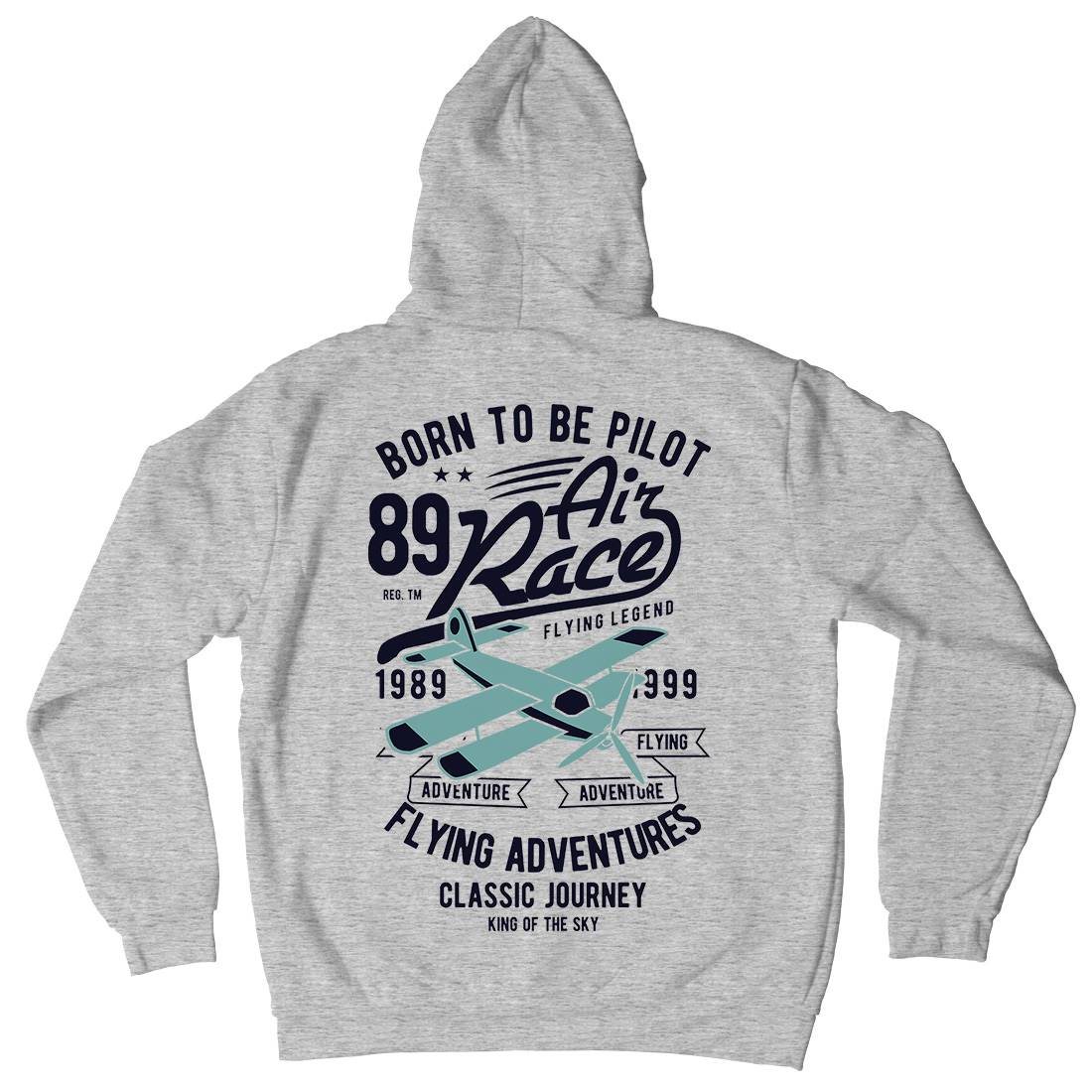 Born To Be Pilot Mens Hoodie With Pocket Vehicles B382