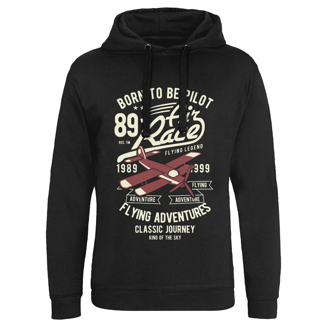 Born To Be Pilot Mens Hoodie Without Pocket Vehicles B382
