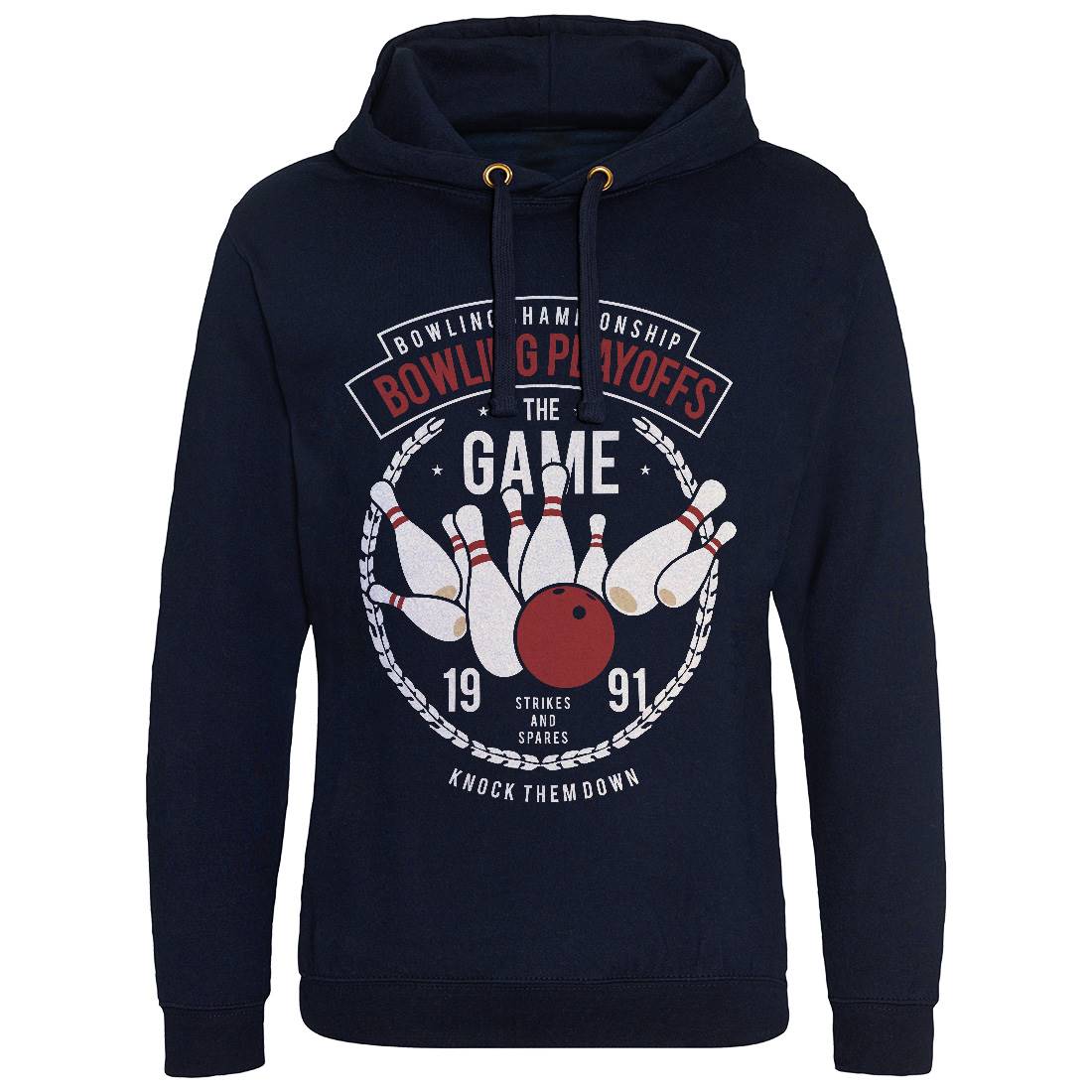 Bowling Playoffs Mens Hoodie Without Pocket Sport B384
