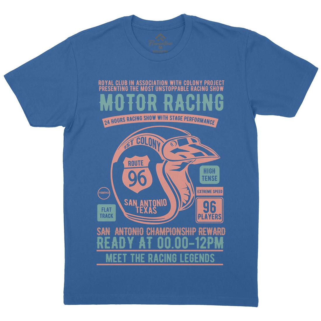 Motor Racing Mens Crew Neck T-Shirt Motorcycles B385