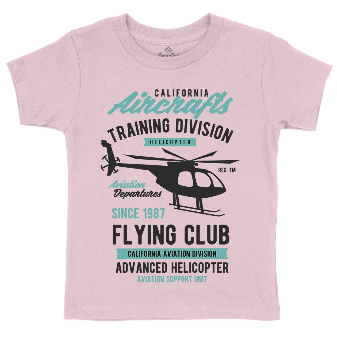 California Aircraft Kids Organic Crew Neck T-Shirt Vehicles B386