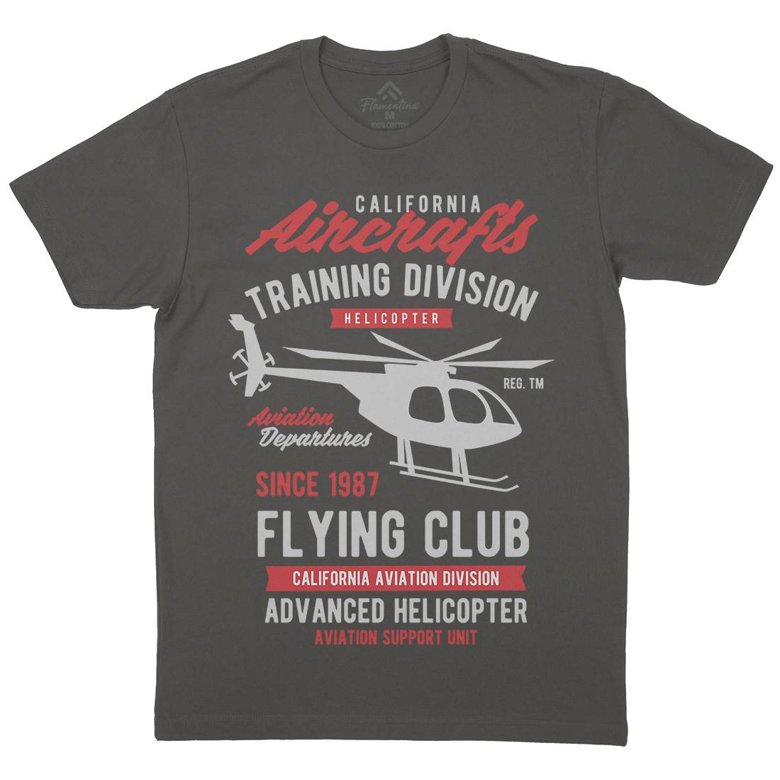 California Aircraft Mens Crew Neck T-Shirt Vehicles B386
