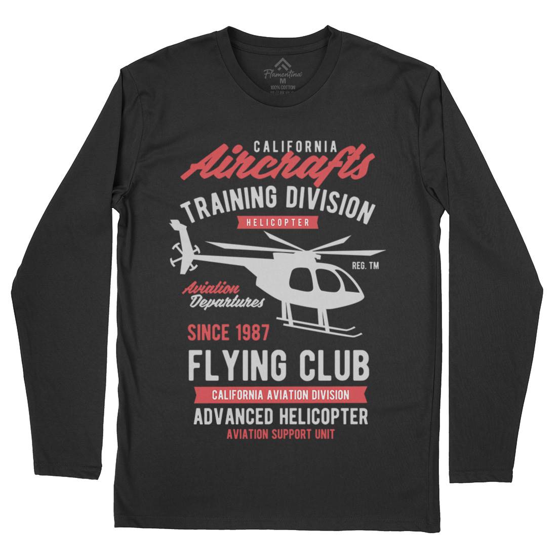 California Aircraft Mens Long Sleeve T-Shirt Vehicles B386