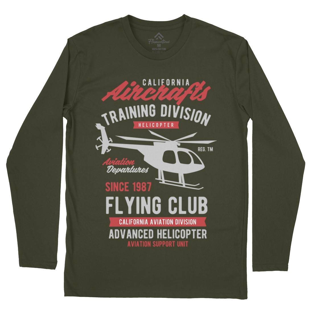 California Aircraft Mens Long Sleeve T-Shirt Vehicles B386