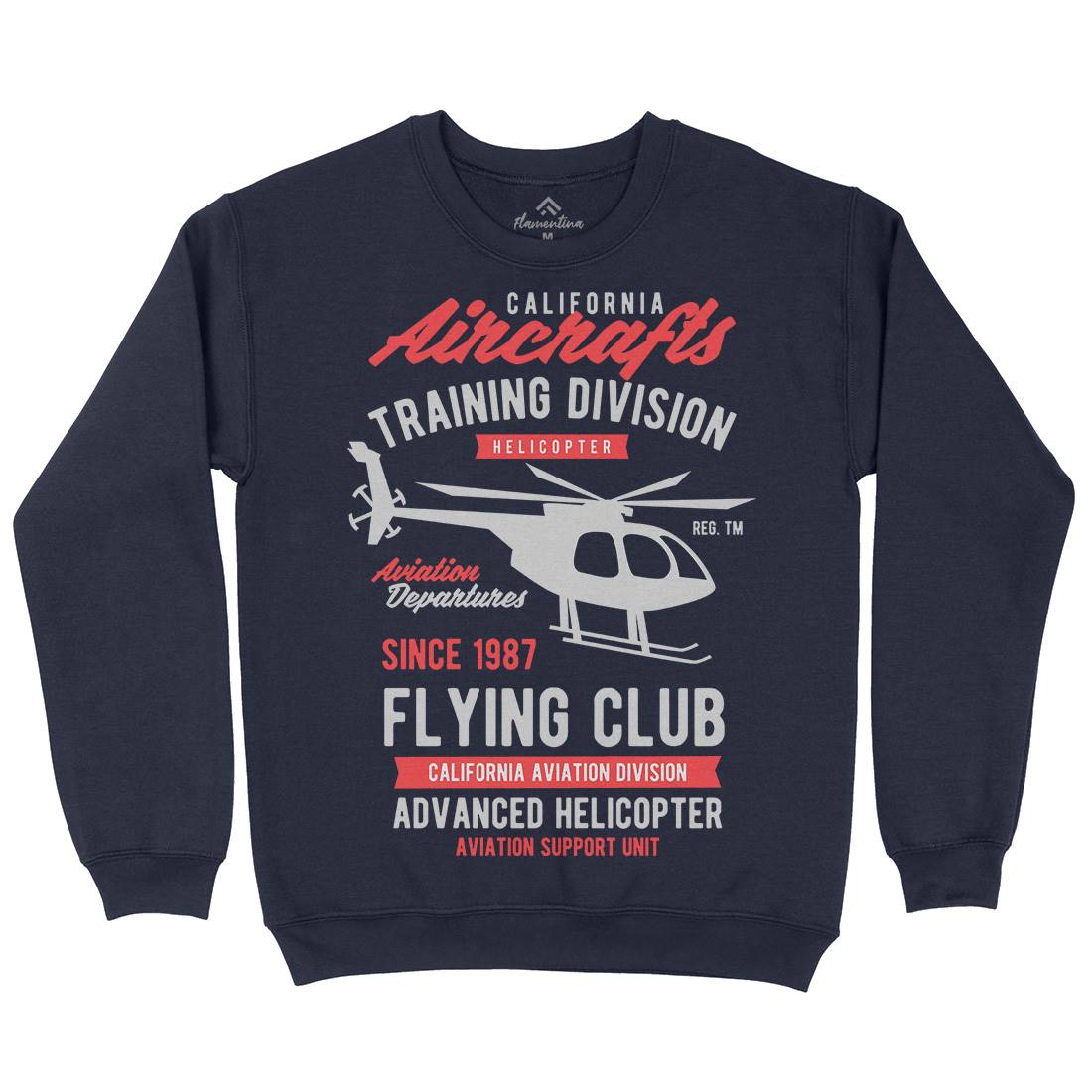 California Aircraft Kids Crew Neck Sweatshirt Vehicles B386