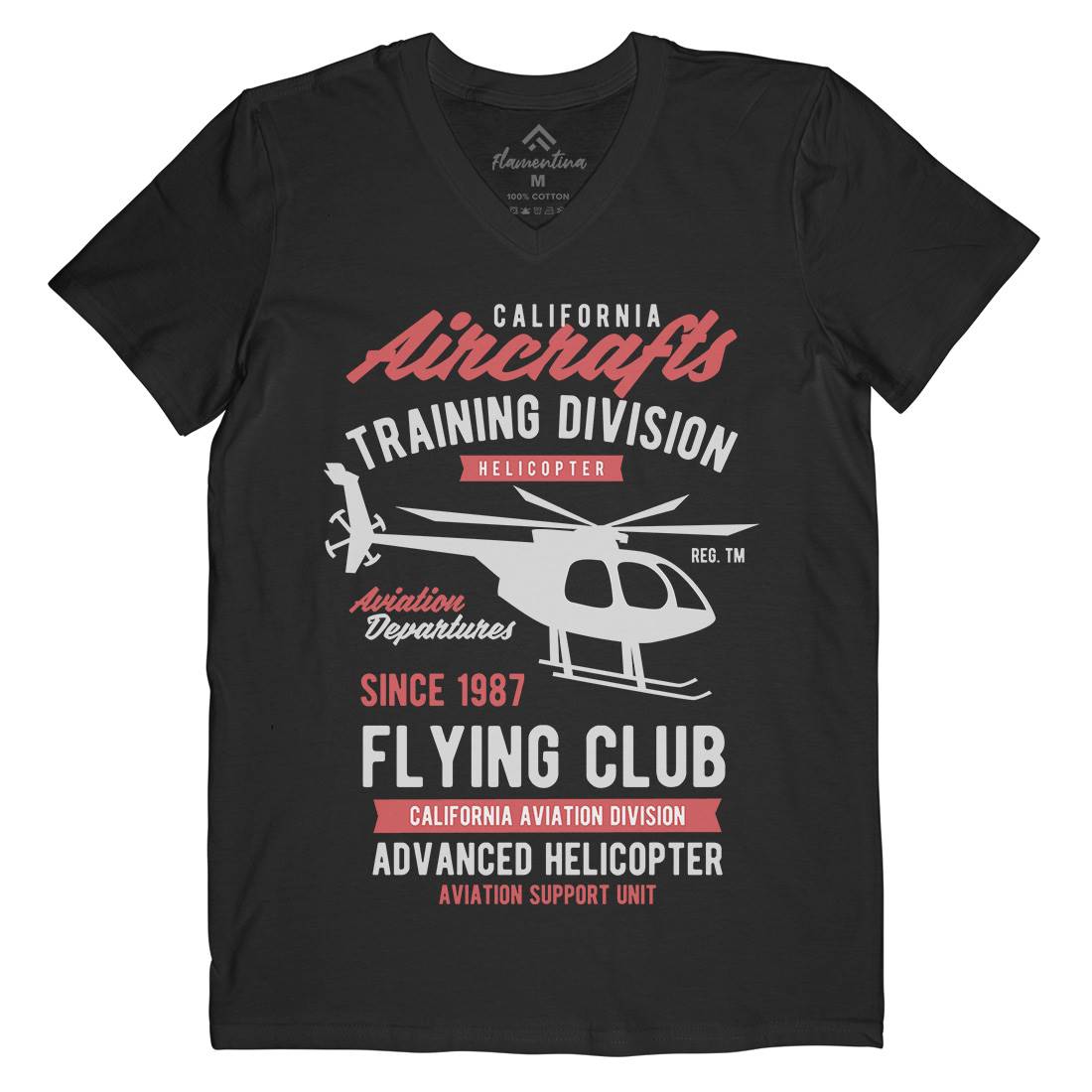 California Aircraft Mens Organic V-Neck T-Shirt Vehicles B386