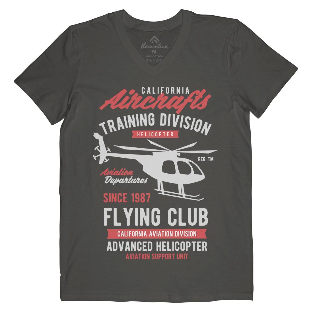 California Aircraft Mens V-Neck T-Shirt Vehicles B386