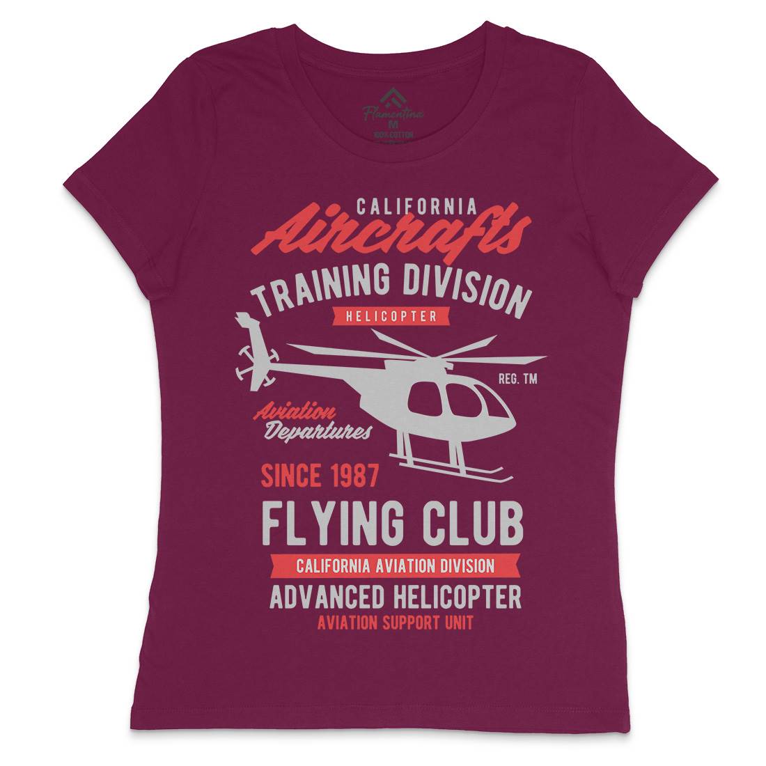 California Aircraft Womens Crew Neck T-Shirt Vehicles B386