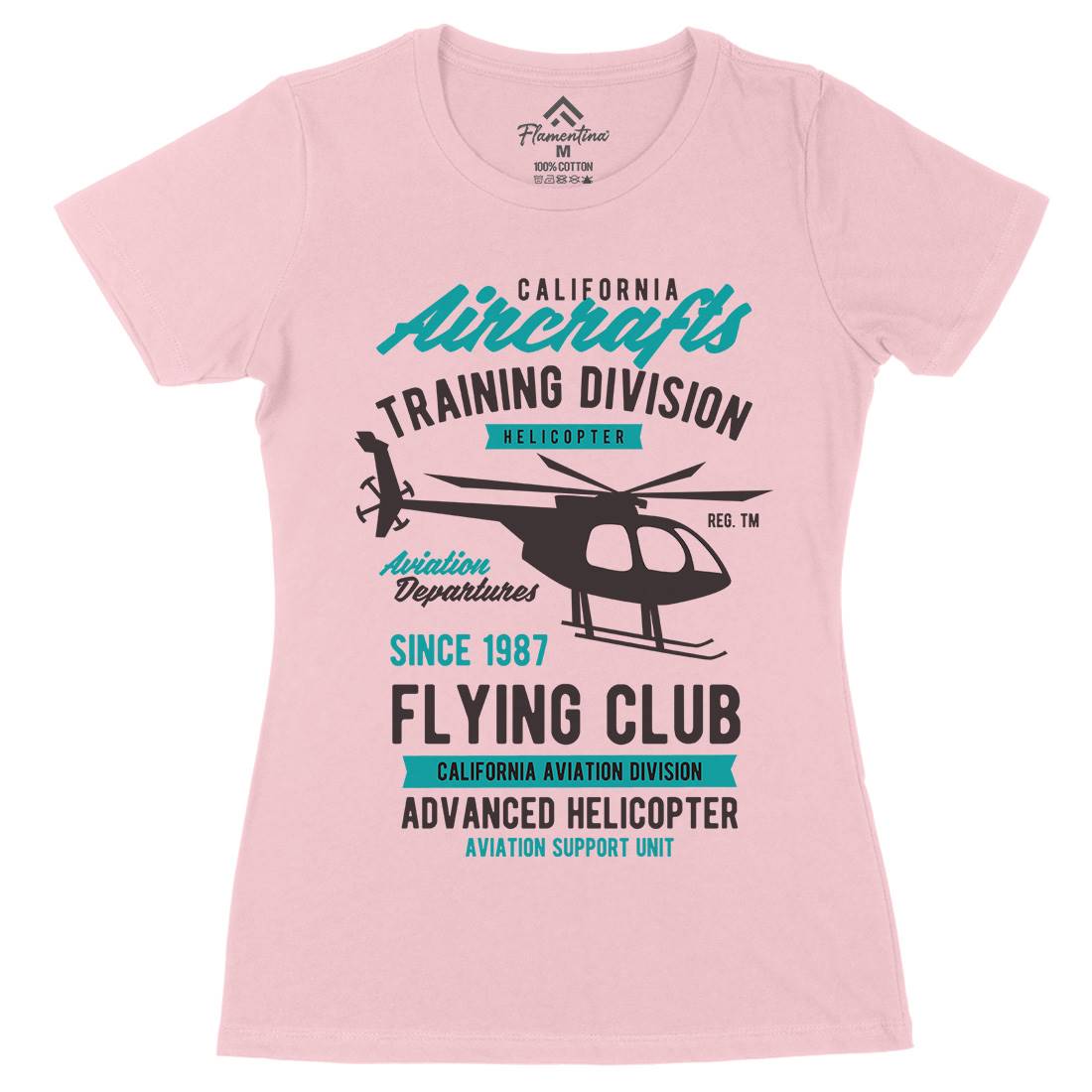 California Aircraft Womens Organic Crew Neck T-Shirt Vehicles B386