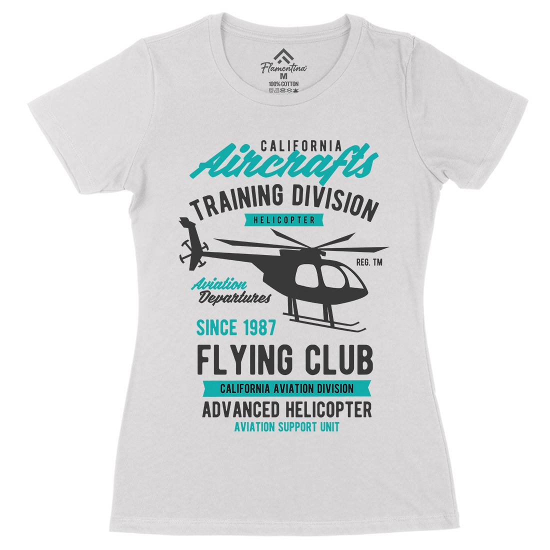 California Aircraft Womens Organic Crew Neck T-Shirt Vehicles B386