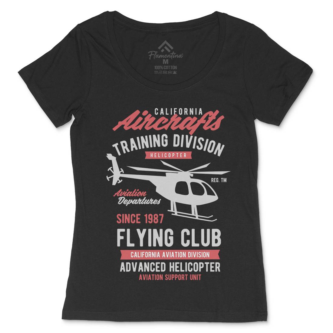 California Aircraft Womens Scoop Neck T-Shirt Vehicles B386