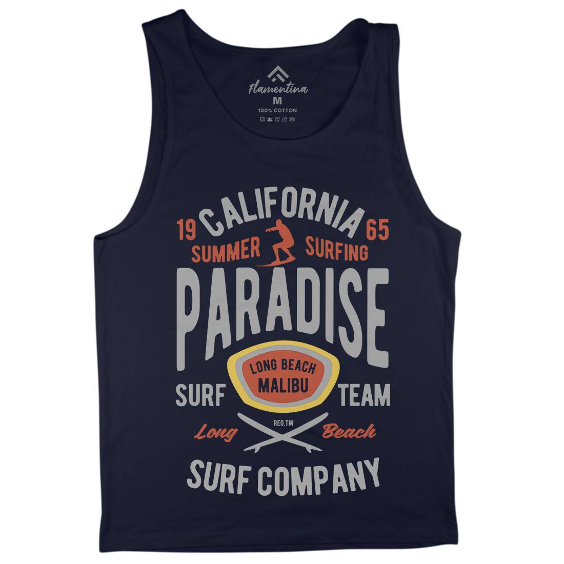 California Summer Surfing Paradise Mens Tank Top Vest Surf B387