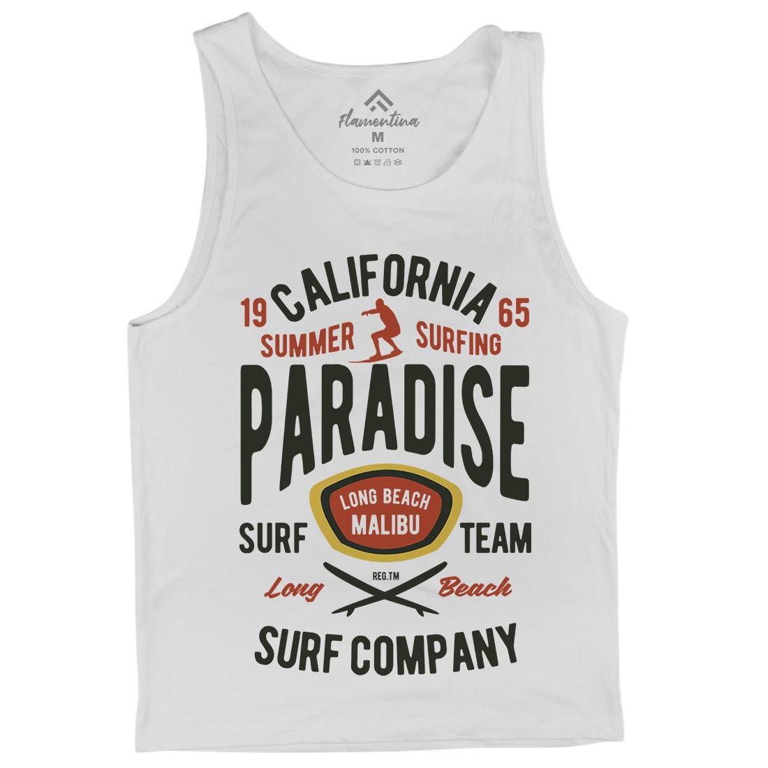 California Summer Surfing Paradise Mens Tank Top Vest Surf B387