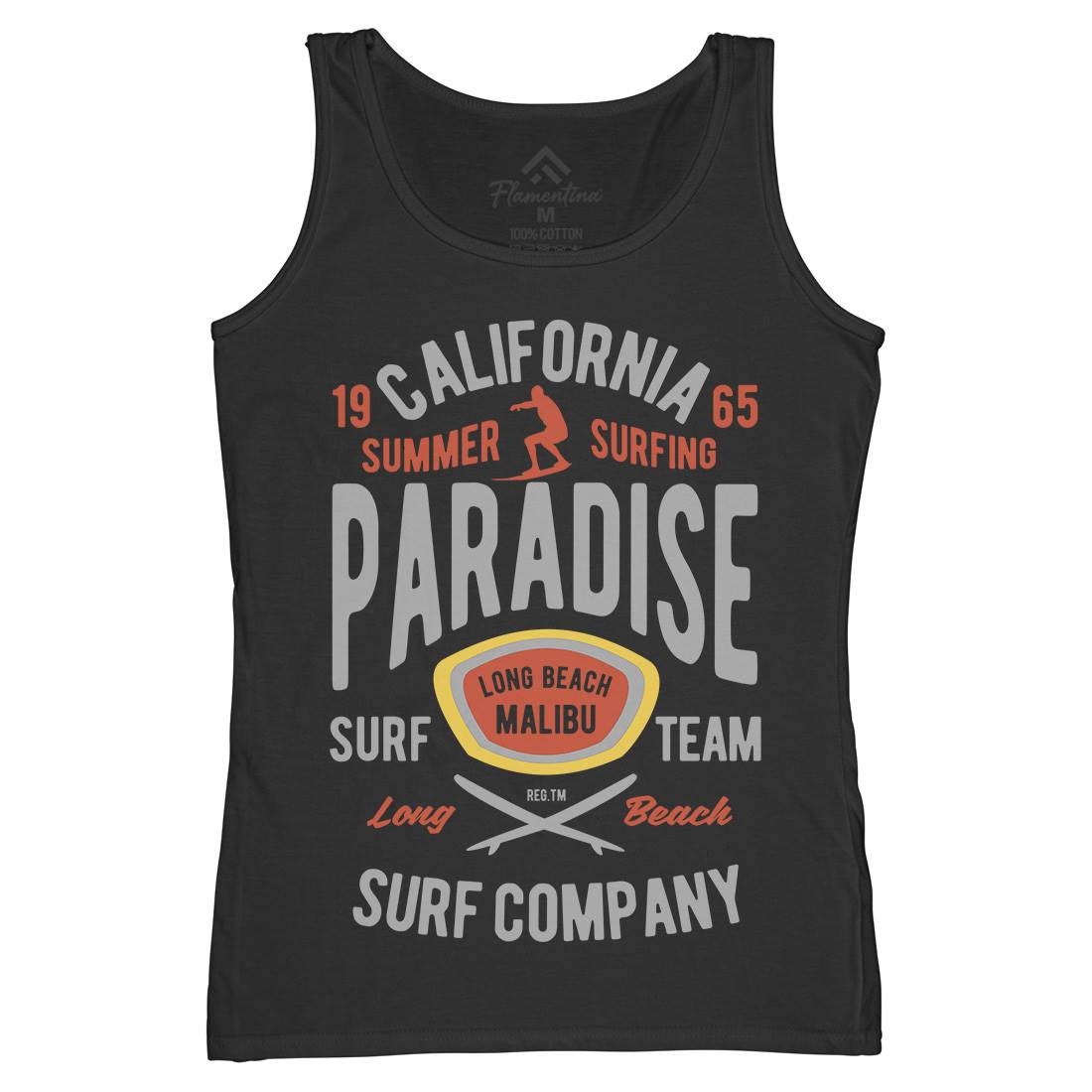 California Summer Surfing Paradise Womens Organic Tank Top Vest Surf B387