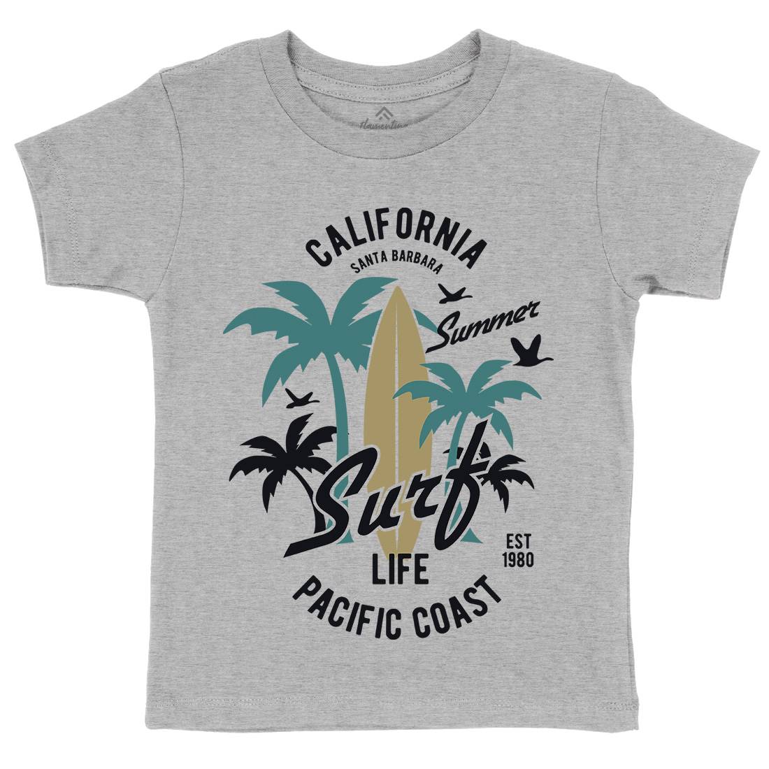 California Surfing Kids Crew Neck T-Shirt Surf B388