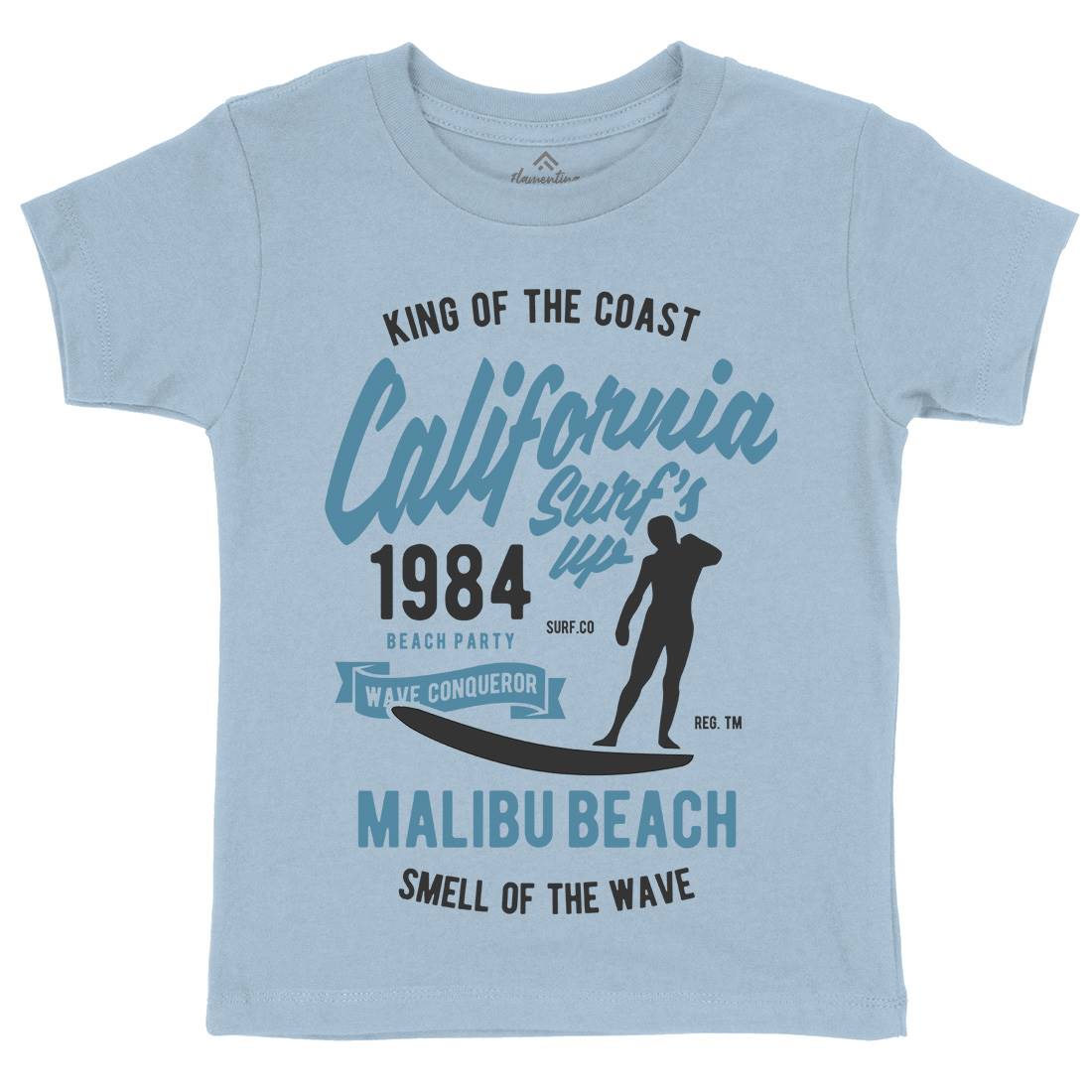 California Surfs Up Kids Crew Neck T-Shirt Surf B389