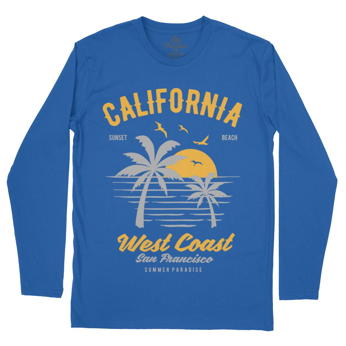 California West Coast Mens Long Sleeve T-Shirt Nature B390
