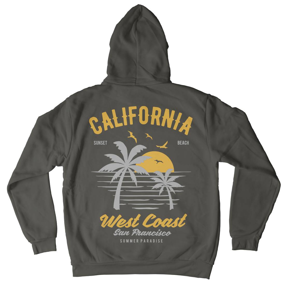 California West Coast Kids Crew Neck Hoodie Nature B390