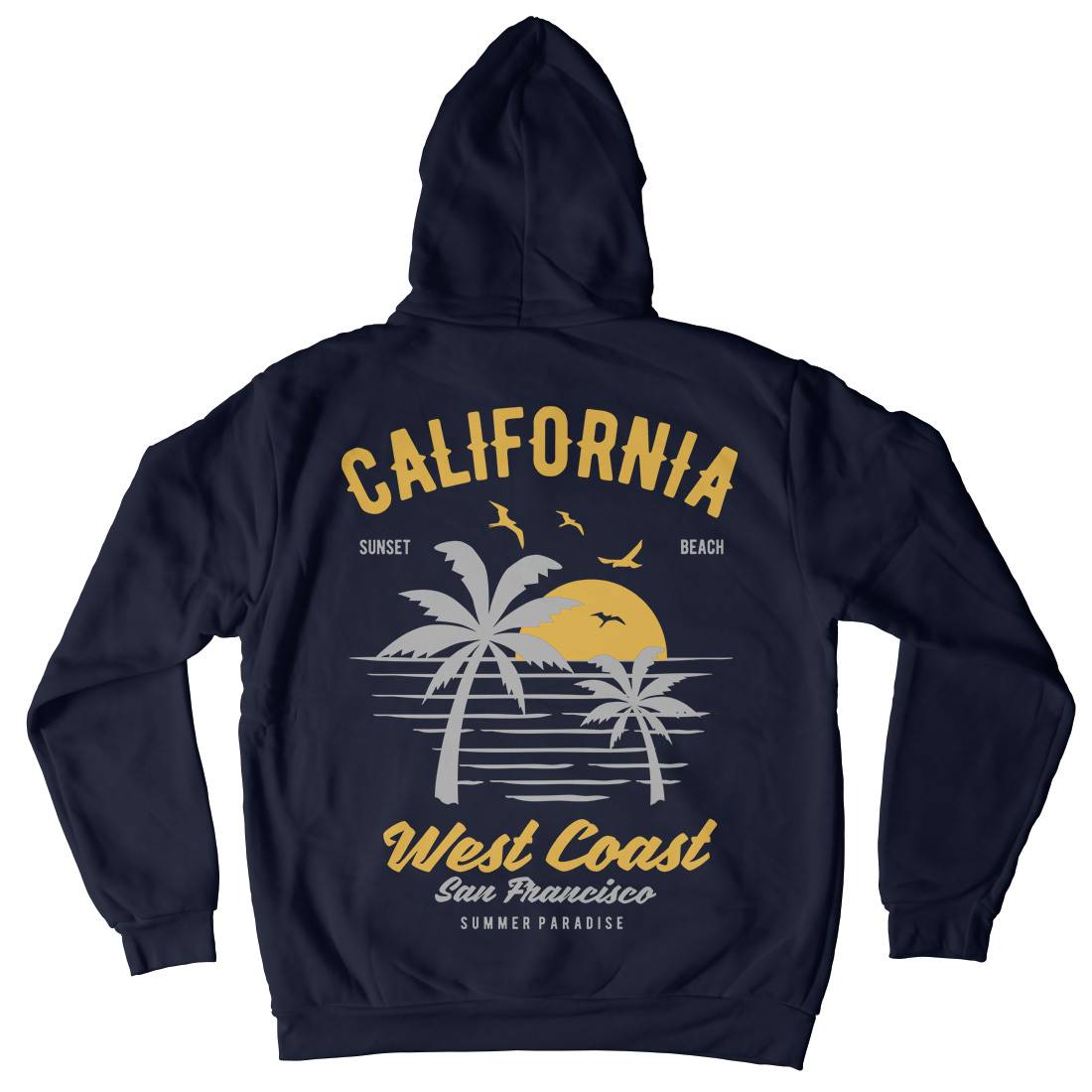 California West Coast Mens Hoodie With Pocket Nature B390