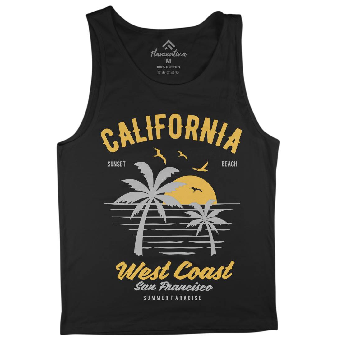 California West Coast Mens Tank Top Vest Nature B390
