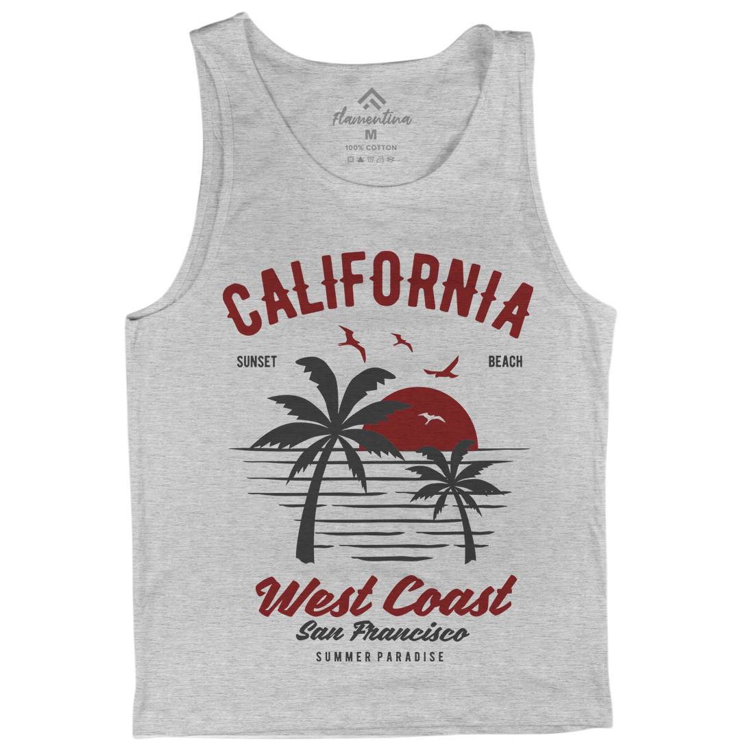 California West Coast Mens Tank Top Vest Nature B390