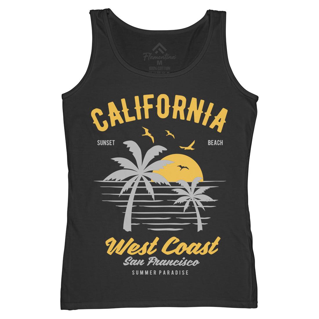 California West Coast Womens Organic Tank Top Vest Nature B390
