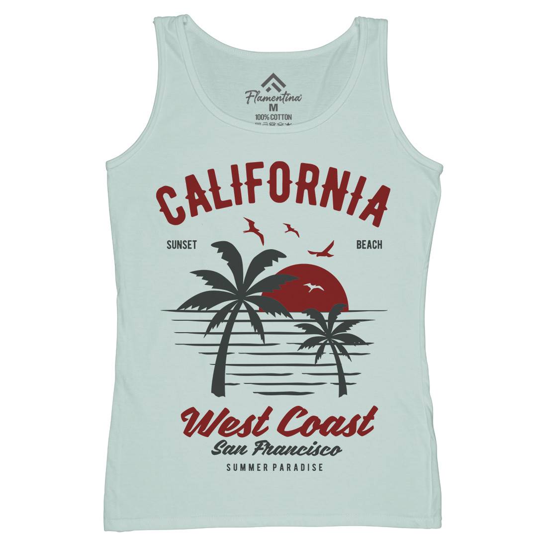California West Coast Womens Organic Tank Top Vest Nature B390