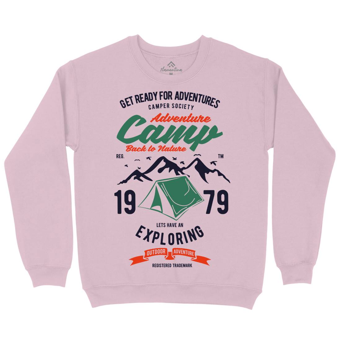 Camp Adventure Kids Crew Neck Sweatshirt Nature B391