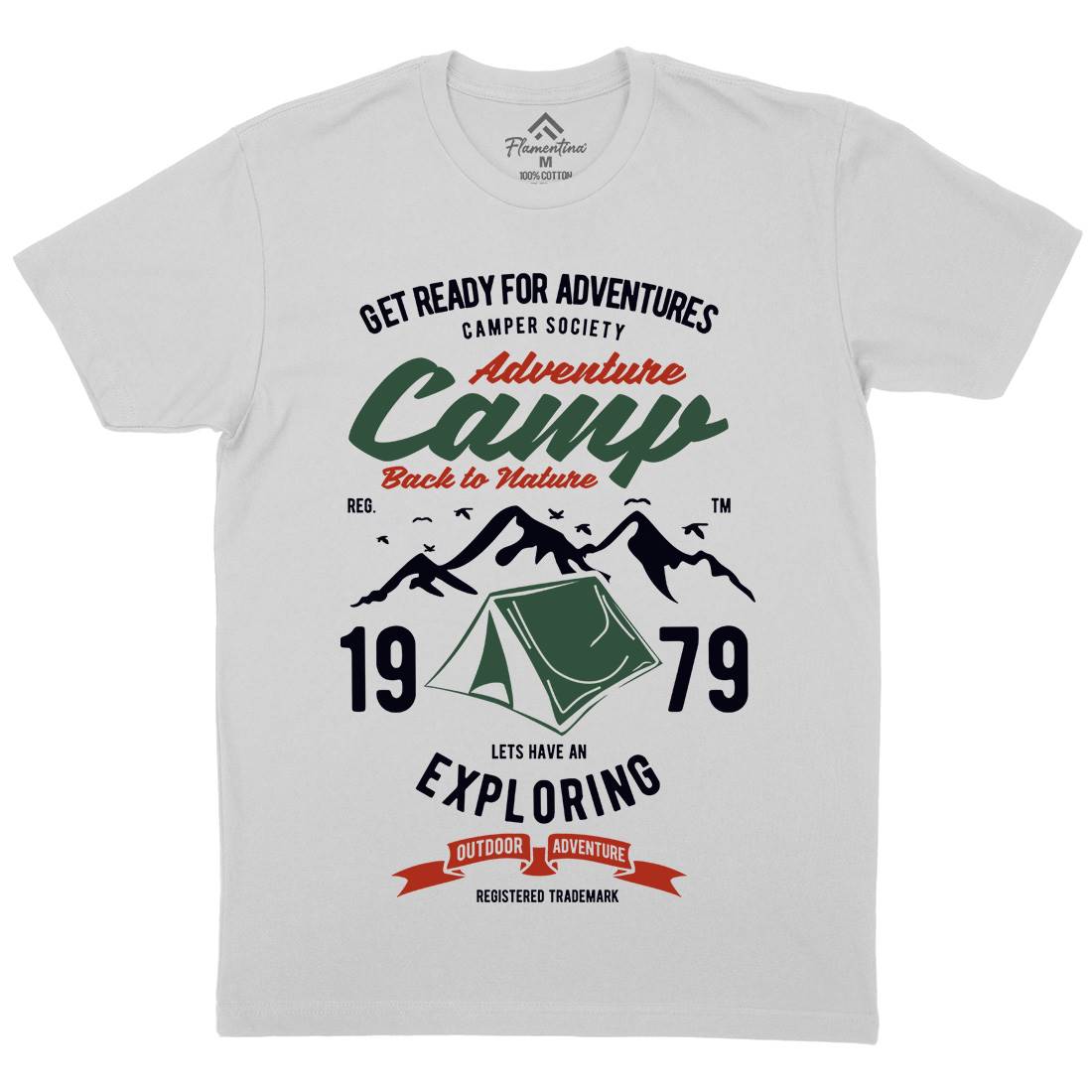 Camp Adventure Mens Crew Neck T-Shirt Nature B391