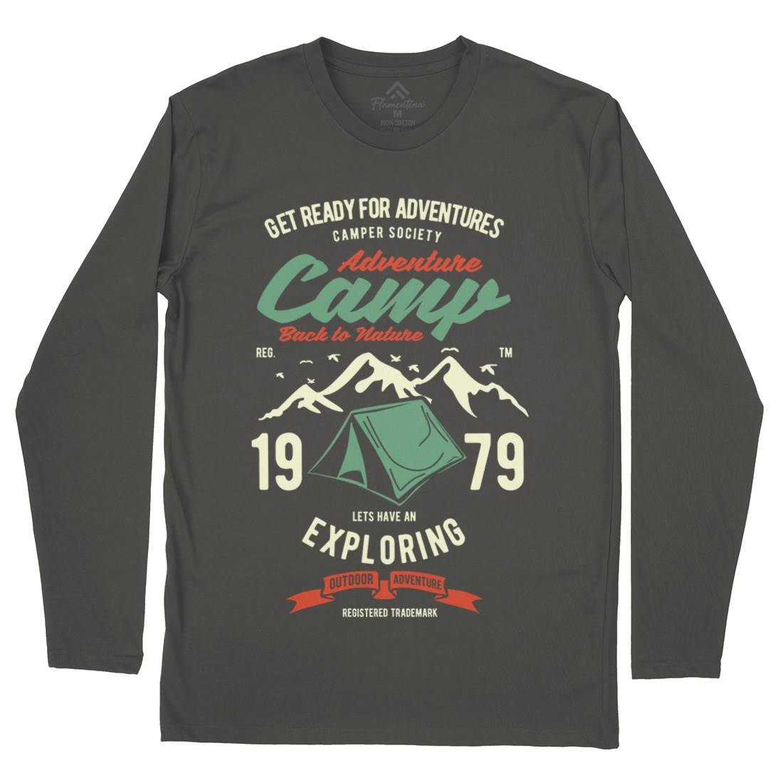 Camp Adventure Mens Long Sleeve T-Shirt Nature B391