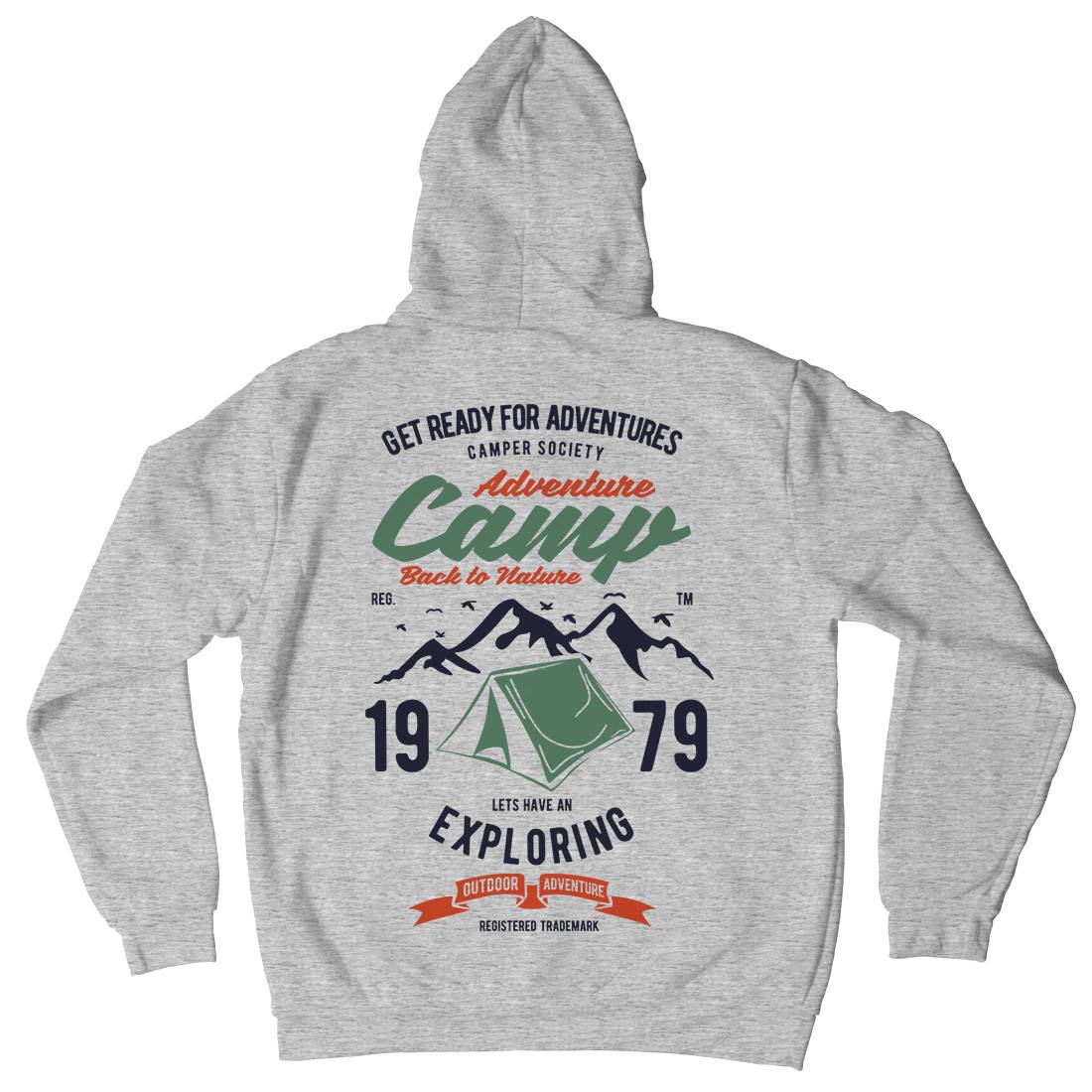 Camp Adventure Mens Hoodie With Pocket Nature B391
