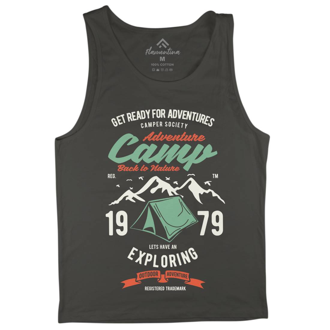 Camp Adventure Mens Tank Top Vest Nature B391