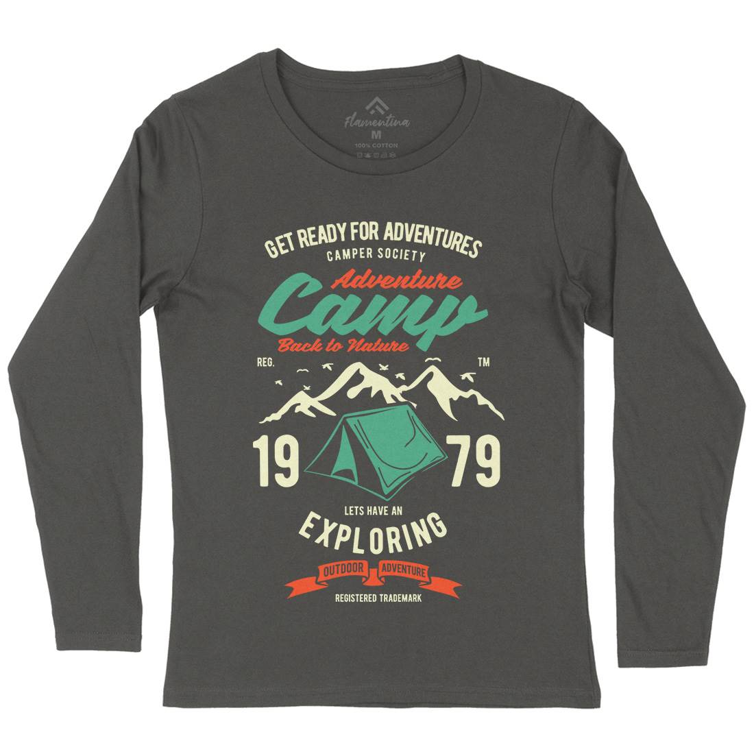 Camp Adventure Womens Long Sleeve T-Shirt Nature B391