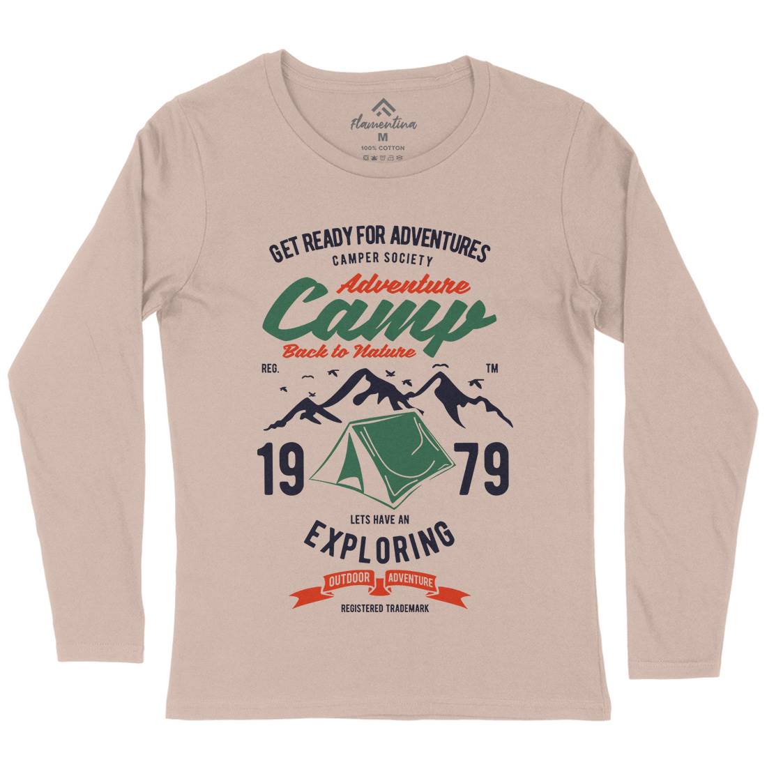 Camp Adventure Womens Long Sleeve T-Shirt Nature B391